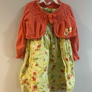 18 to 24 month Janie and Jack dress with cardigan and bloomers